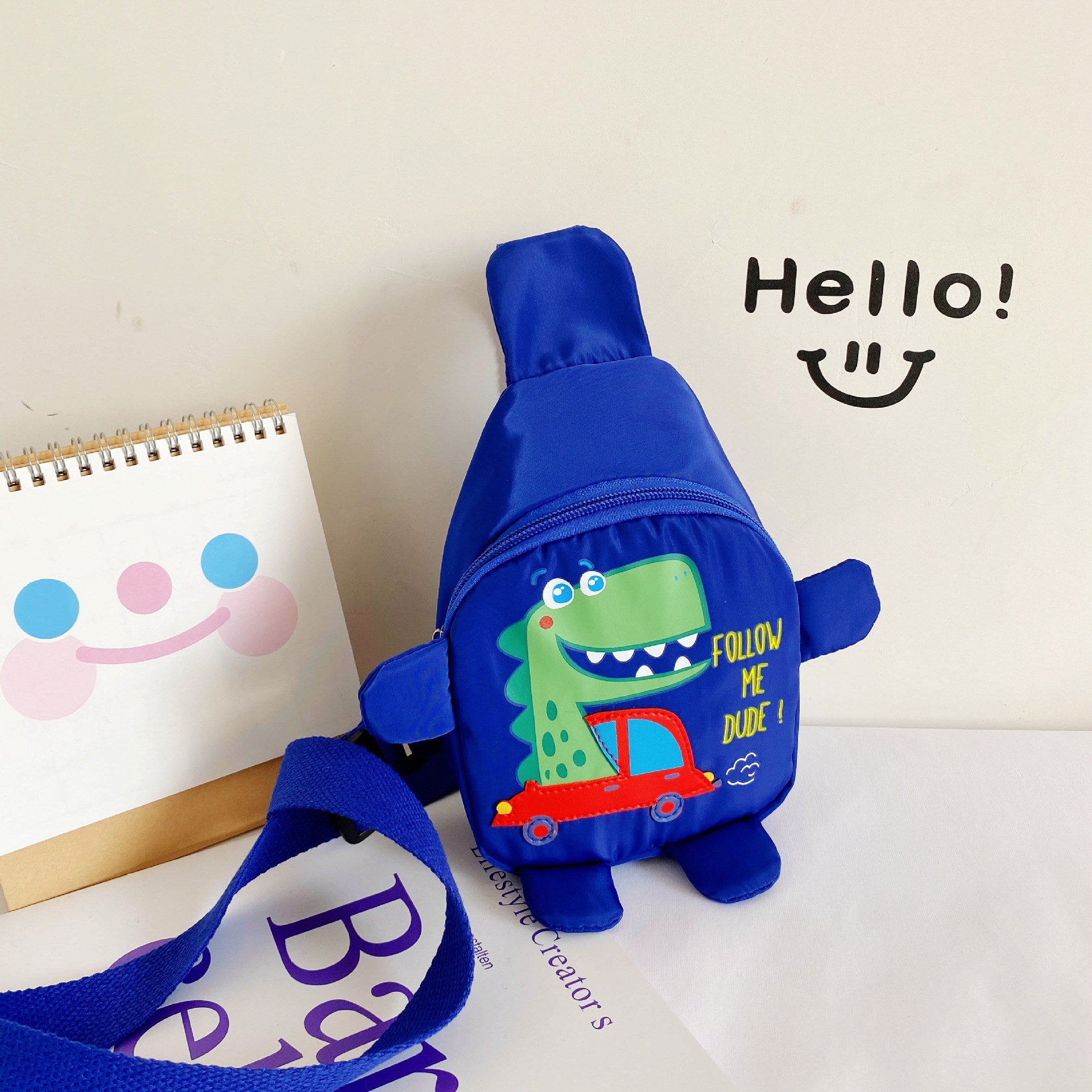 Wholesale Nylon Cartoon Dinosaur Kids Chest Bag